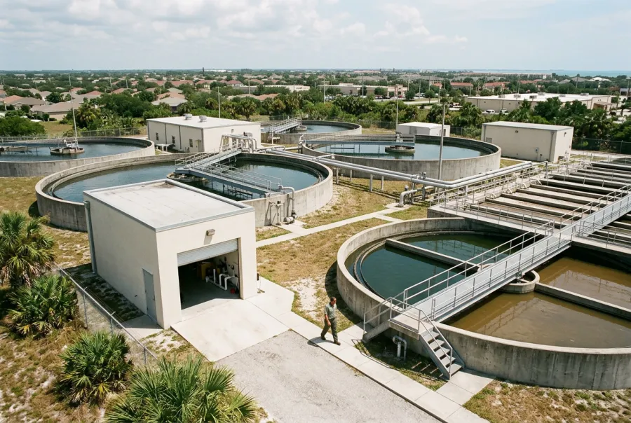 Municipal water treatment facility serving Tampa Bay